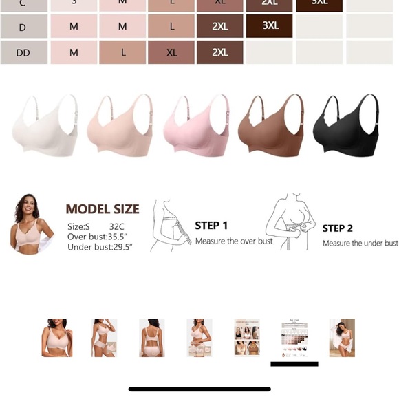 VertVie Women's Seamless Bra  No Underwire‎ - NWT  XL - Picture 9 of 9